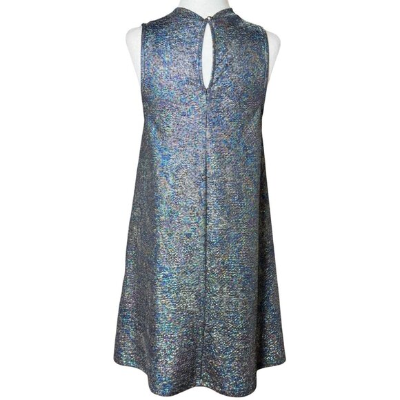 Everly Womens Size S Sleeveless Shimmer Black Blue Pink Metallic Dress Stretch - Picture 4 of 9